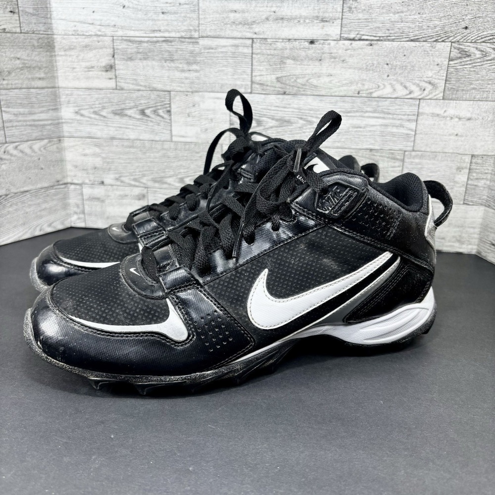 NIKE Land Shark Legacy Football Cleats Men's 10.5 Black Athletic Shoe 396232-011